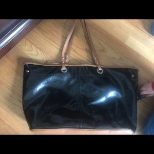 Nine West patent tote bag